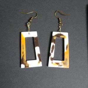 Cowhide print earrings